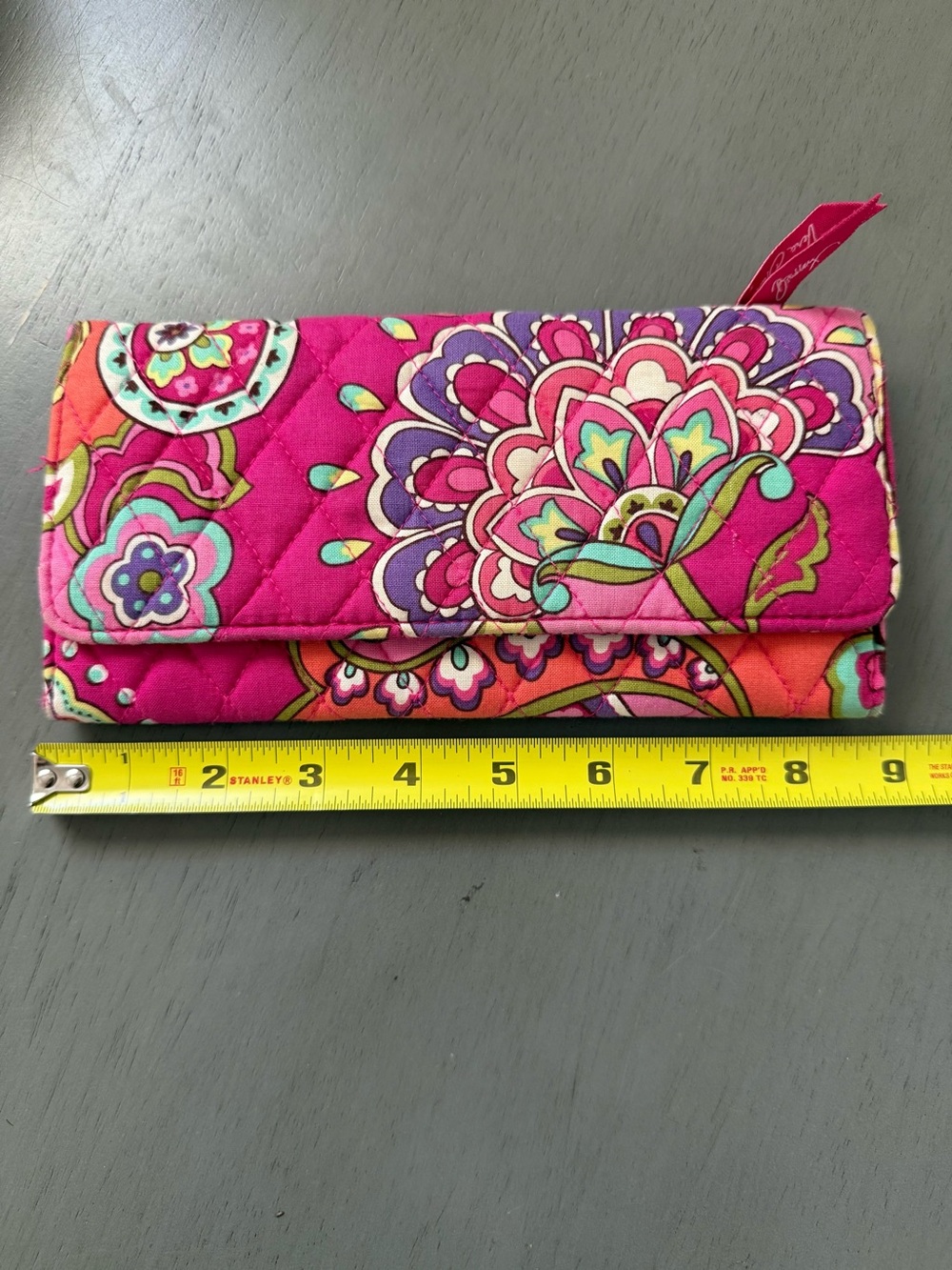 Vera Bradley Trifold Clutch Wallet retired "Pink Swirls" pattern